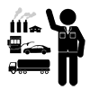 Hazardous materials handler ｜ Oil ｜ Tank ｜ Fuel ―― Pictogram ｜ Free illustration material