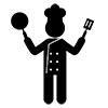 Cook ｜ Cook ｜ Cooking ｜ Food-Pictogram ｜ Free Illustration Material