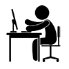 DTP Designer ｜ Printing Industry ｜ Design ｜ PC / Mac-Pictogram ｜ Free Illustration Material