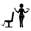 Stylist ｜ Hair ｜ Hairdressing ｜ Hairdresser ――Pictogram ｜ Free illustration material