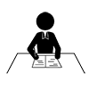 Nursing office work ｜ Elderly housing with care ｜ Nursing care facility ｜ Welfare --Pictogram ｜ Free illustration material