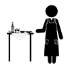 Food Coordinator / Food Advisor ｜ Cooking ｜ Nutrition Management ｜ Food-Pictogram ｜ Free Illustration Material