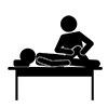 Manipulative treatment | Sekkotsuin | Waist | Physical condition improvement --Pictogram | Free illustration material