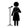 Narrator ｜ Voice actor ｜ Dubbing ｜ Subtitles --Pictogram ｜ Free illustration material