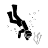Diving ｜ Diving ｜ Undersea ｜ Oxygen Cylinder-Pictogram ｜ Free Illustration Material
