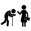 Dementia Caregiver --Pictogram ｜ Free Illustration Material
