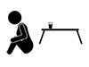 Unreasonable diet | Breaking the body | Danger --Pictogram | Free illustration material