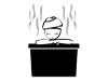 Take a bath | Steam | Health-Pictogram | Free illustration material