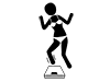 Weigh intimidatingly | Overeating | Fat-Pictogram | Free Illustrations