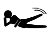 Exercise while lying down | Easy gymnastics --Pictogram | Free illustration material