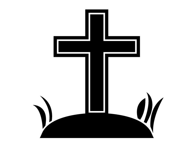墓地 十字架 ピクトグラム フリーイラスト素材