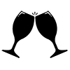 Cheers ｜ Cheers ｜ Wine ｜ Sake ―― Pictogram ｜ Free Illustration Material