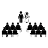 Western-style marriage ｜ Tuxedo ｜ Wedding dress ｜ Reception hall --Pictogram ｜ Free illustration material