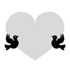 Commemorative board ｜ Heart ｜ Message ｜ Dove --Pictogram ｜ Free illustration material