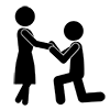 Proposal ｜ Marriage proposal ｜ Engagement ring ｜ Surprise-Pictogram ｜ Free illustration material