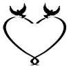 Heart mark ｜ Pigeon-Pictogram ｜ Free illustration material