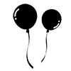 Balloons ｜ Sky --Pictogram ｜ Free illustration material