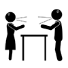 Marital quarrel ｜ Cheating-Pictogram ｜ Free illustration material