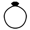 Diamond ｜ Ring-Pictogram ｜ Free illustration material