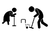 Gateball | Elderly | Exercise | Hobbies / Interests --Pictograms | Free Illustrations