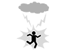 Lightning Strike | People Sing-Pictogram | Free Illustration Material