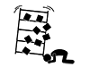 Bookshelf collapses | Earthquake | Collapse-Pictogram | Free illustration material