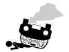 Car accident | Windshield breaks | Speed-Pictogram | Free illustration material