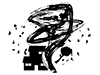 Tornado damage | Residential area | Disaster --Pictogram | Free illustration material