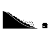Mountain collapse | Disaster --Pictogram | Free illustration material