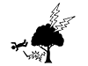 Lightning Strike | Big Tree | Falling --Pictogram | Free Illustration Material