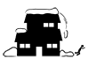 Heavy snow damage | Snow piles up | Snow weight --Pictogram | Free illustration material