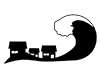 Big tsunami | Rushing waves | Disasters --Pictograms | Free illustrations
