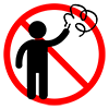 Don't scribble --Pictogram ｜ Free illustration material