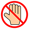 Don't touch-pictogram | Free illustration material
