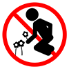 Do not take flowers --pictogram ｜ Free illustration material