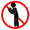No browsing --Pictogram ｜ Free illustration material