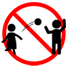 Don't play here-pictograms | Free illustrations