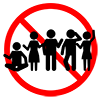 Don't hang out --Pictogram ｜ Free illustration material