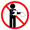 Handbill distribution prohibited --Pictogram ｜ Free illustration material