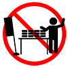 No selfish stalls --Pictogram ｜ Free illustration material