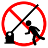 Danger of entering a railroad crossing that is about to close --Pictogram ｜ Free illustration material