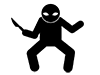 Thugs | Cutlery | Having a Weapon-Pictogram | Free Illustrations