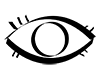 A stranger sees | Human eyes | Others' eyes --Pictogram | Free illustration material
