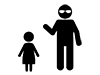 Kidnapper | Suspicious Person | Stranger-Pictogram | Free Illustration Material