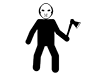 Heinous Murderer | Ax | Weapon --Pictogram | Free Illustration Material