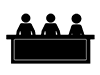 Lay judge | Court | Difficult case --Pictogram | Free illustration material