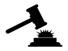 Judgment comes down | Trial | Hammer-Pictogram | Free illustration material