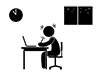 Overtime | Company | Work-Pictogram | Free Illustration Material