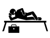 Saboru ｜ Work ｜ Motivation ―― Pictogram ｜ Free Illustration Material