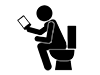 Toilet ｜ Smartphone ｜ Saboru --Pictogram ｜ Free Illustration Material